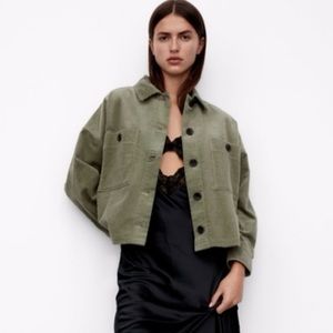 Zara Green Corduroy Jacket
